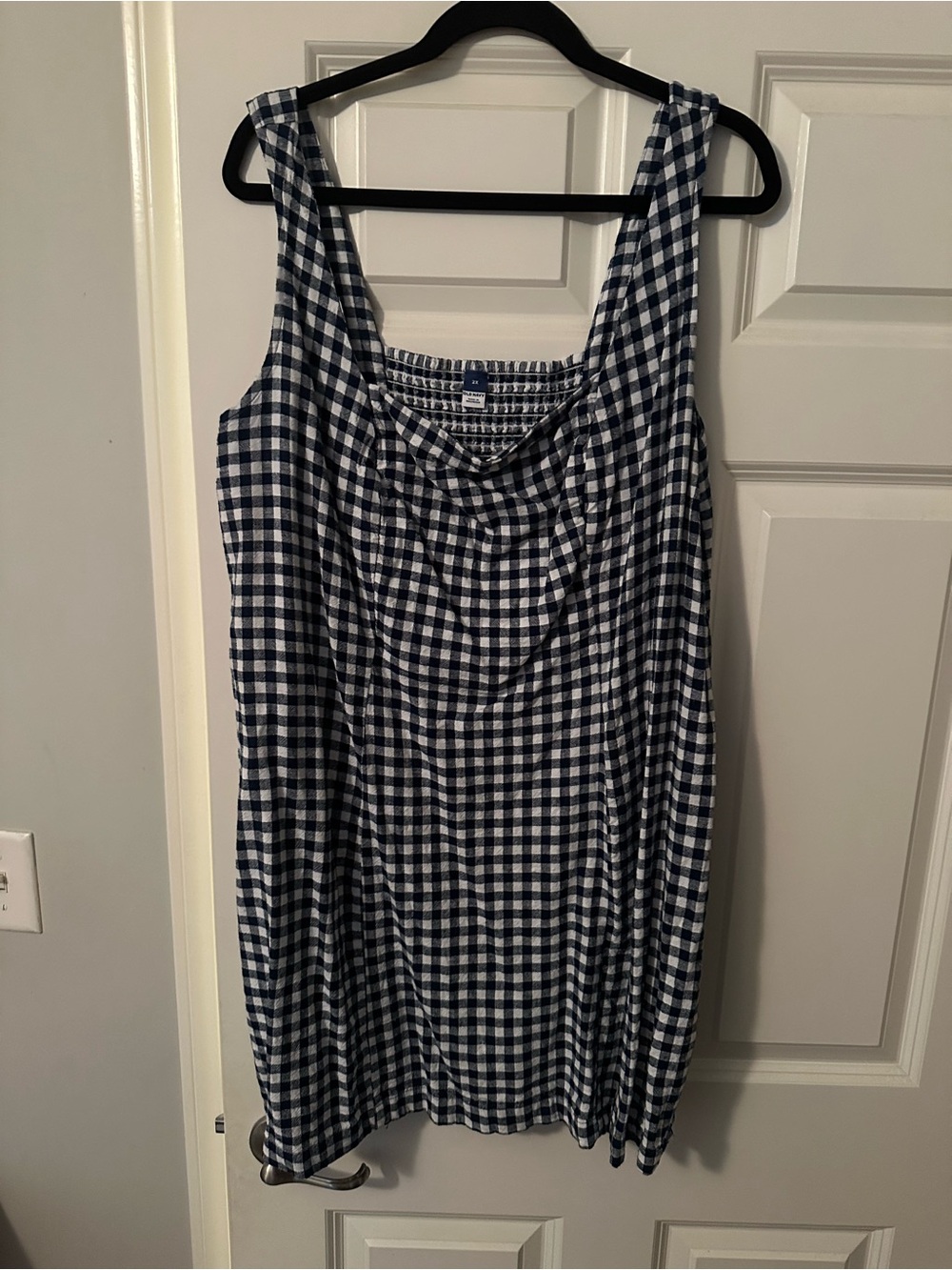 Old Navy Navy and White Gingham Mini Dress